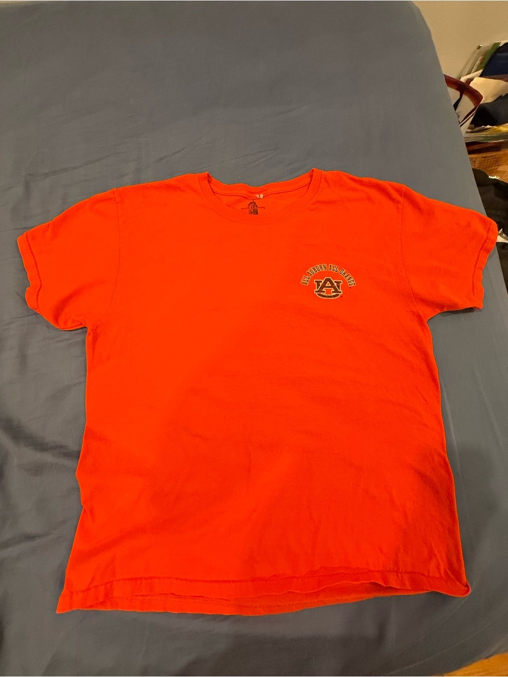 Auburn Tigers Men's Orange T-Shirt Size Large All Auburn All Orange Graphic
